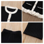Girls Sweater and Pants Set 2024 Autumn/Winter New Korean Style Knit Two-Piece Set Red Top + Pants - Image 3