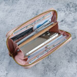 Long Wallet with Macaron Color Zipper, Women's Multi-Compartment Handbag, Genuine Leather Texture - Image 2