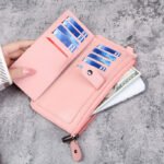 2021 New Style Women's Long Multifunctional Wallet with Multiple Card Slots, Zipper Closure, Student Card Holder, Clutch Bag - Image 4