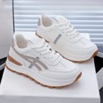 Summer New Women's Breathable Casual Sneakers, Korean Thick Sole Heightening Sports Shoes, Vintage Dad Shoes