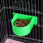 Bird Cage Accessories Parrot Food Box Plastic Semi-Circular Hanging Bowl for Myna Budgie Feeding Water Container - Image 3