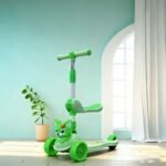 Cartoon Kids Scooter 3-in-1 Foldable Push Scooter Shape Scooter Turnable Tricycle - Image 4