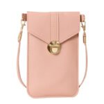Women's PU Leather Lock Buckle Crossbody Bag with Touch Screen Phone Pocket - Image 5