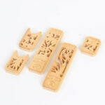 Bamboo Birdcage Decorative Carved Door Flower Accessories for Thrush, Bunting, Lark - Image 2