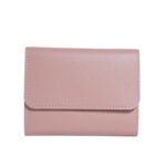 Simple Short Women's Wallet Student Card Holder Coin Purse Three-Fold Ultra-Thin Smooth Surface Wallet - Image 5
