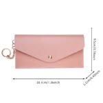 New Portable Women's Long Wallet Clutch with Multiple Card Slots and Snap Button, Fashionable Phone Bag, Solid Color, Versatile - Image 5
