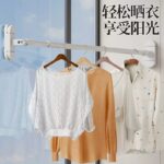No-Drill Telescopic Suction Cup Clothes Drying Rod Bathroom Curtain Rod Adjustable Installation Balcony Clothes Hanger Curtain Hanger Rod Bathroom - Image 4