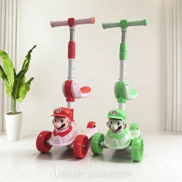 New Children's 3-in-1 Scooter, Ride-On, Foldable, Ages 2-12, Wholesale