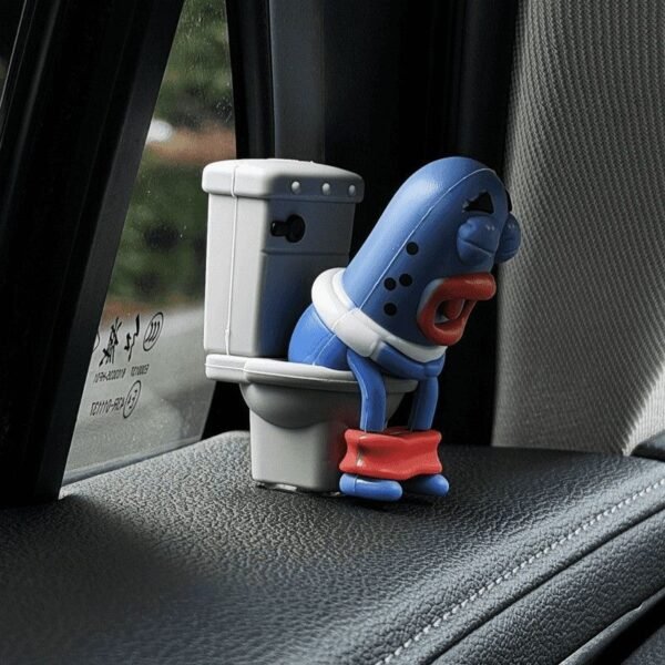 Bikini Bottom Resident Abstract Cool Fish Toilet Fish Plush Toy Desktop Car Decoration Creative Gift