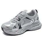 Women's Chunky Sneakers Breathable Mesh Casual Shoes Thick Sole Heightening Running Shoes - Image 5