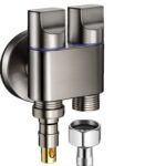 Washing Machine Water Faucet One-to-Two Splitter Brass Three-Way Angle Valve One-Inlet Two-Outlet Dual Switch Water Divider - Image 5
