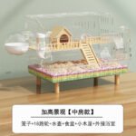 Hamster Cage Transparent Panoramic Large Space Wooden Bite-Proof Luxury Villa - Image 23