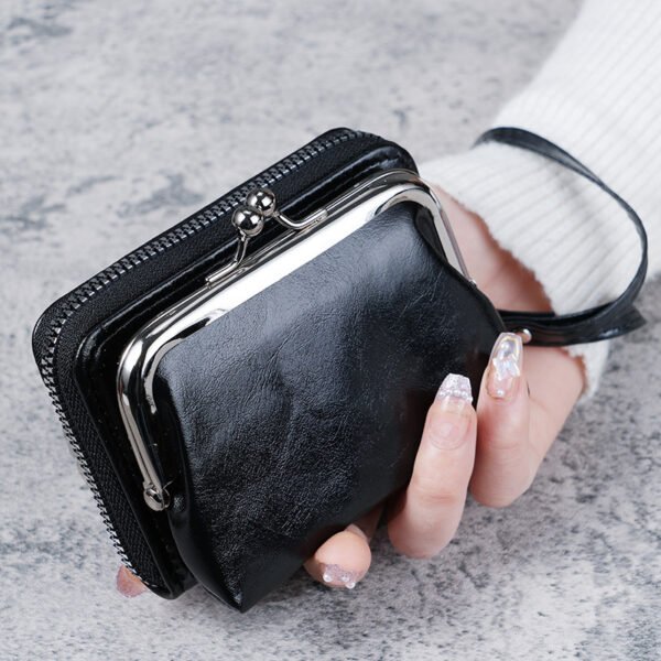 New Wallet Women's Fashion Wristband Short Zero Coin Purse Large Capacity Coin Clip Multi-card Card Holder