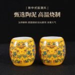 Ceramic Bird Cage Accessories - Waist Drum Food Bowl - Image 3