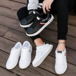 Men's Korean Style Casual Canvas Shoes Low Top White Sneakers Comfortable Breathable Board Shoes - Image 2