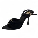 Designer One-Strap Sandals 2025 Spring/Autumn New Women's Pointed Toe Open Toe Roman High Heels - Image 5