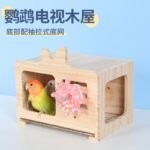 Parrot Nest Hanging Wooden House for Winter Warmth, Suitable for Monk Parakeet, Sun Conure, and Small Birds