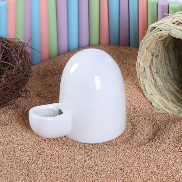 Quail Ceramic Waterer White