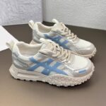 Women's Casual Sneakers Mesh Breathable Lightweight Thick Sole Lace-up Walking Shoes