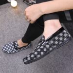 Men's Casual Loafers with Plaid Pattern - Image 4