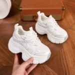 Thick Sole Platform Dad Sneakers Women 2026 Summer New Mesh Breathable Soft Sole Sports Casual Shoes - Image 3