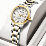 6205 Gold Tone Band White Dial 3
