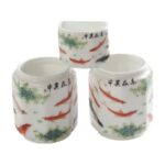 Octagonal Bird Bowl Ceramic Myna Bird Food Cup with Holder - Image 5