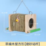 Parrot Straw Tunnel Hideout Toy Climbing Bird Cage Decoration for Cockatiel Lovebird Budgie Pet Supplies - Image 7