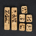 1.2cm Spacing Bamboo Natural Auspicious Plum Orchid