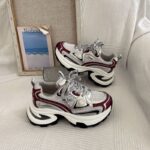 Thick Sole Platform Silver Dad Sneakers for Women 2026 Spring Summer Trendy Casual Sports Shoes - Image 4