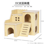 Hamster Wooden Hideout House Toy Set - Image 22