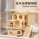 Hamster Cage Transparent Panoramic Large Space Wooden Bite-Proof Luxury Villa - Image 6