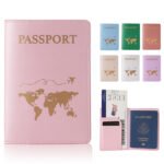 Leather Passport Holder Couple New Wedding Gift Travel Document Case Passport Cover PU