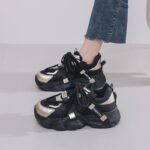 Korean Style Dad Sneakers Women's Casual Running Shoes Thick Sole Height Increasing Shoes - Image 4