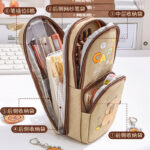 Large Capacity Double-Layer Double-Window Pencil Case - Image 2