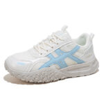 Women's Casual Sneakers Mesh Breathable Lightweight Thick Sole Lace-up Walking Shoes - Image 5