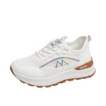 Summer New Women's Mesh Breathable White Sneakers Korean Style Thick Sole Heightening Sports Casual Dad Shoes - Image 5