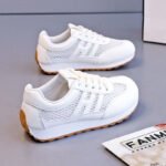 Summer Women's Dad Shoes Korean Style Thick Sole Breathable Soft Sole Casual Sports Shoes Mesh Panel Shoes - Image 4