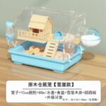 Hamster Cage Transparent Panoramic Large Space Wooden Bite-Proof Luxury Villa - Image 16