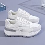 Women's Chunky Sneakers 2025 Summer New Breathable Mesh Casual Thick Sole Running Shoes