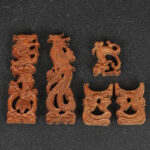 1.5cm Spacing Brown Dragon & Phoenix