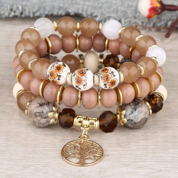 Brown Beaded Bracelet ZT4059