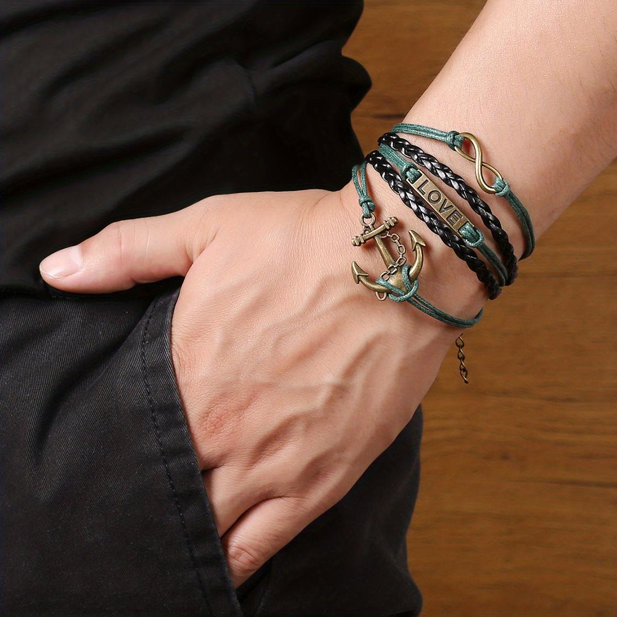 SKN487-01 Men's Cord Bracelet ZT1607 - Image 1