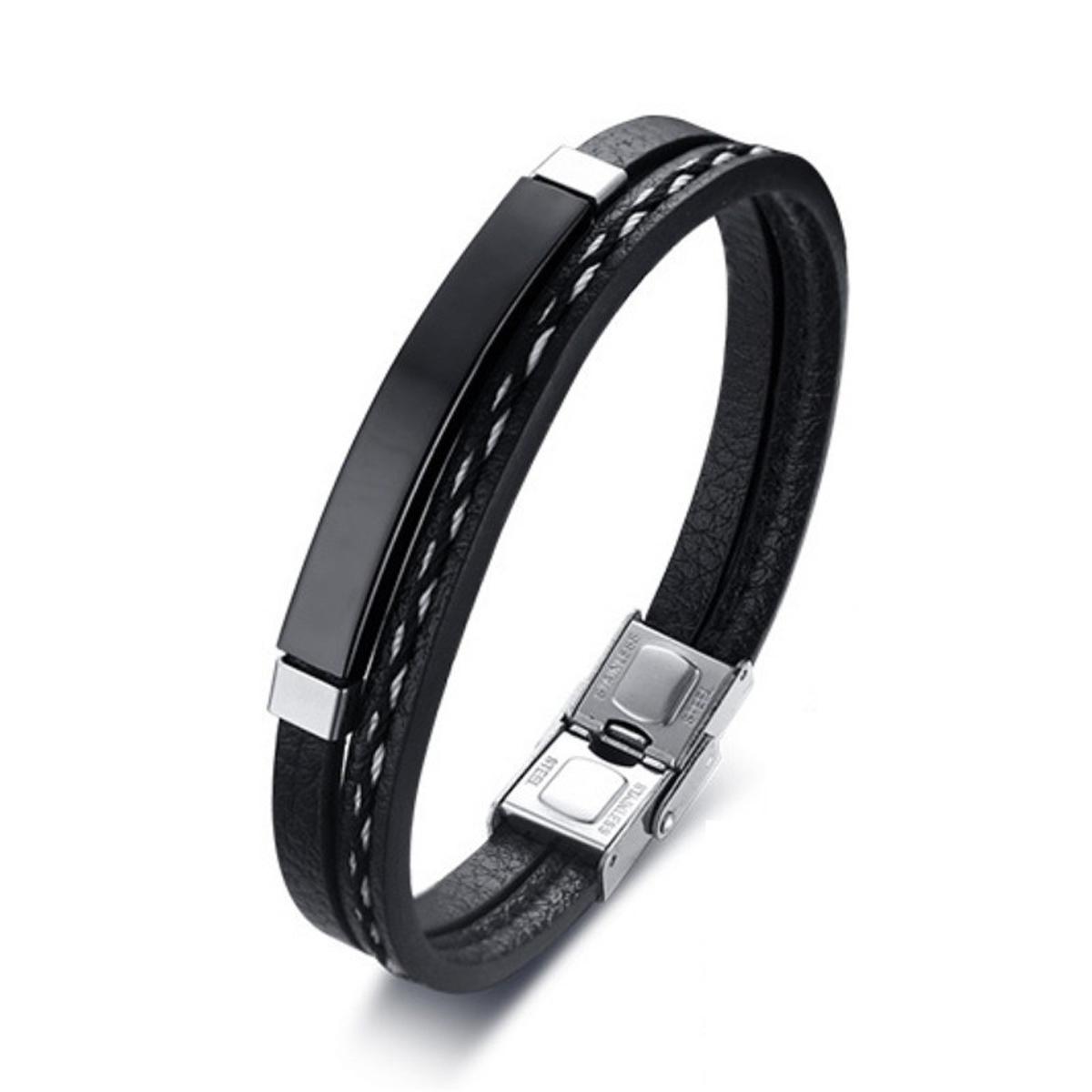 SKN504-01 Black Bangle Bracelet 80509111 - Image 1