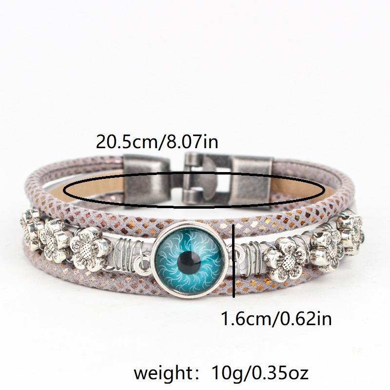 SKN509-01 Purple Evil Eye Bracelet PDD54101 - Image 1