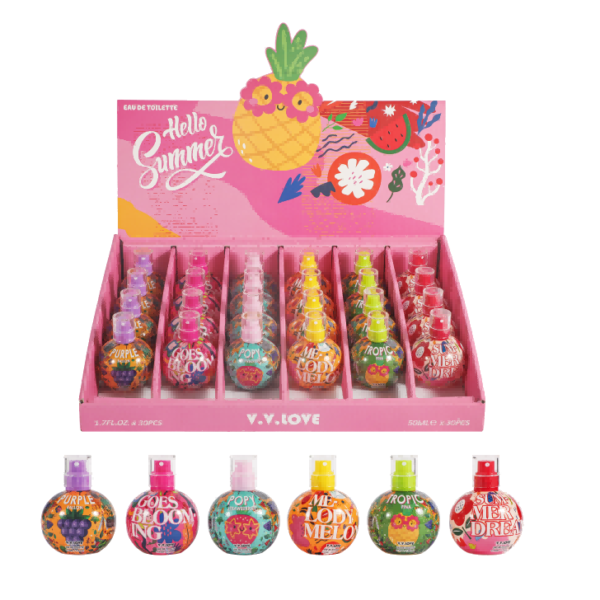 purple ballon goes blooming strawberries popy Melody melon Tropic Pina summer dream Kids Perfume – 50ml