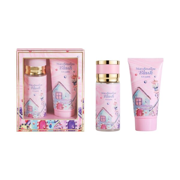 Paris Corner Marshmallow Blush Perfume & Body Care Two-Piece Set – 100ml Perfume + 75ml Body Lotion