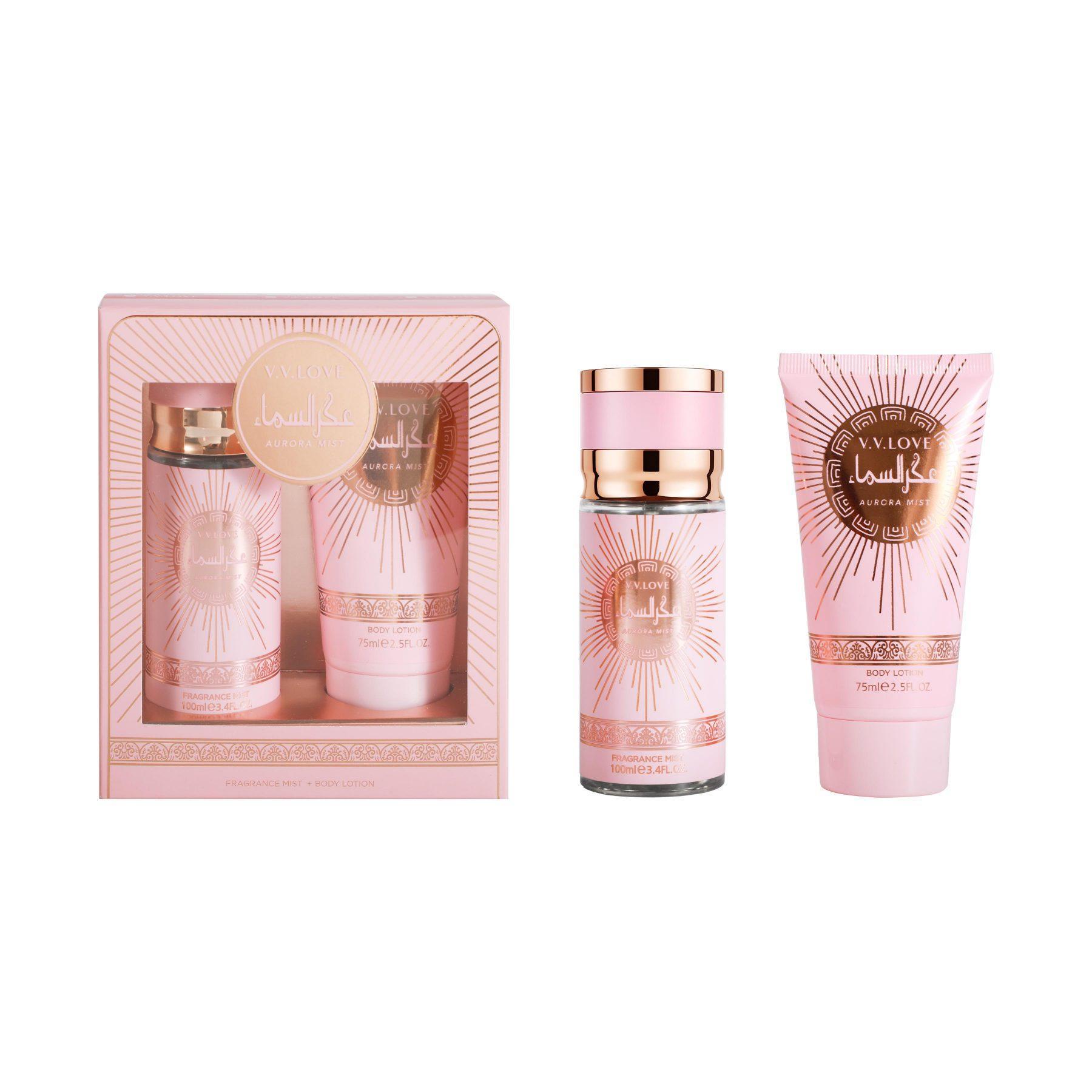 SKN929-01 Lattafa Perfumes Haya Perfume & Body Care Two-Piece Set – 100ml Perfume + 75ml Body Lotion - Image 1