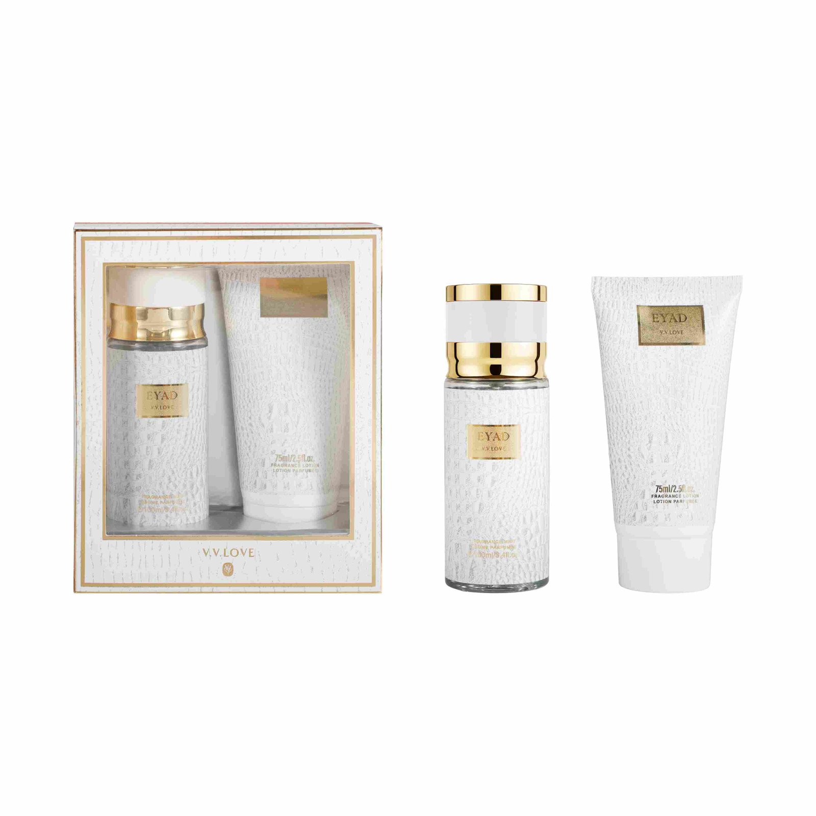 SKN931-01-1.jpg Lattafa Perfumes Musamam White Intense Perfume & Body Care Two-Piece Set – 100ml Perfume + 75ml Body Lotion - Image 1