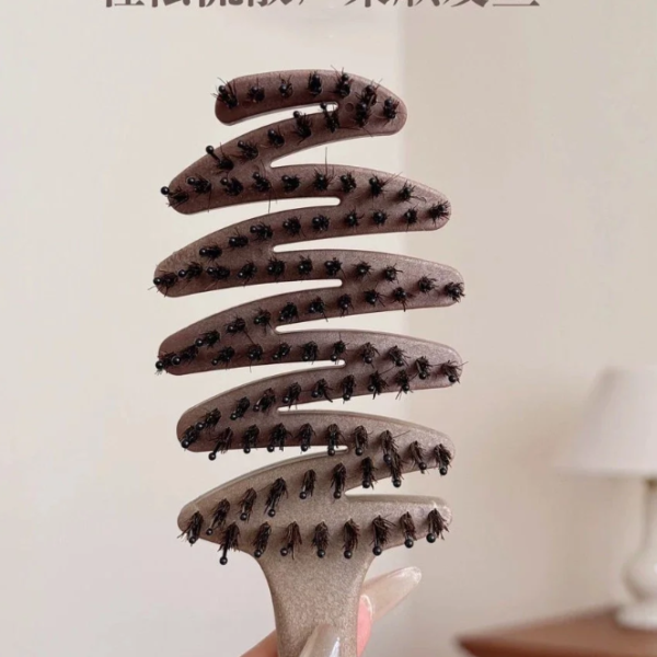 Eloxa Bristle Hair Brush, Wooden Comb